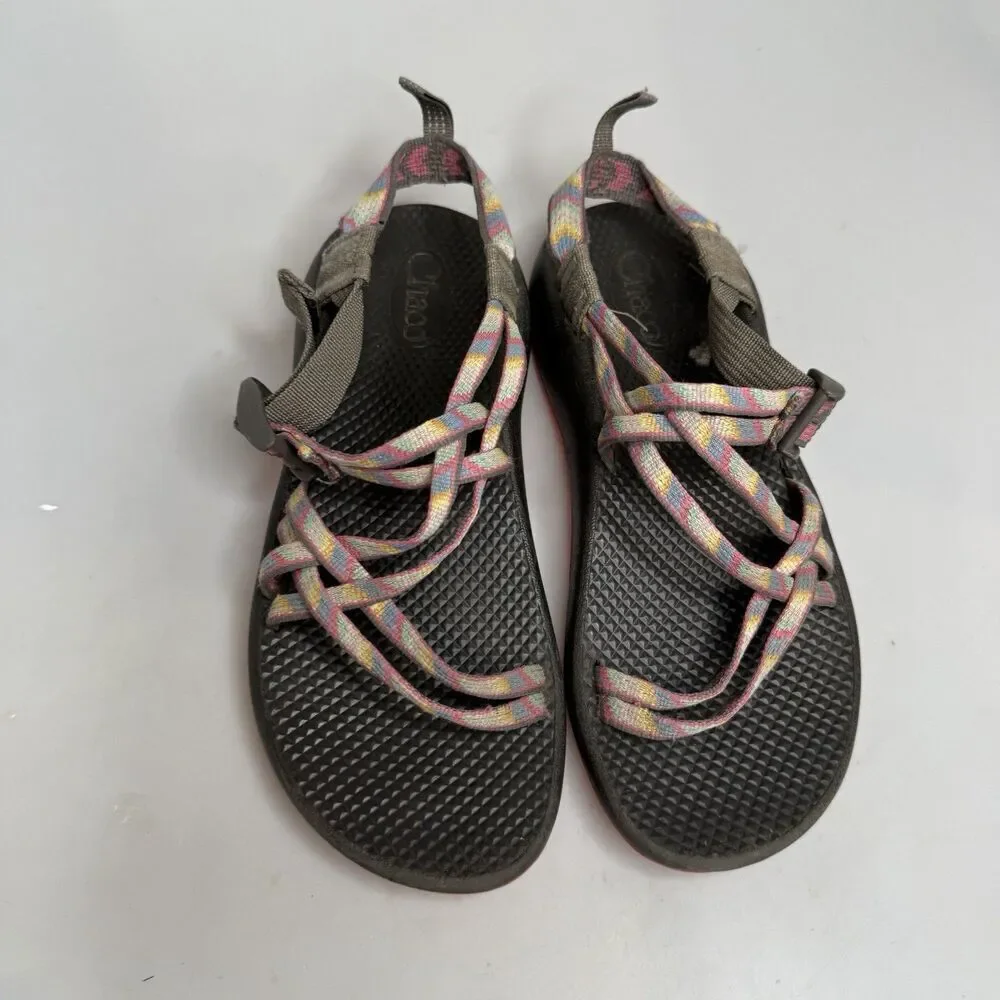 Chaco EcoTread Fletched Pink Sandals Kids Juniors Size 6 Adjustable Outdoor